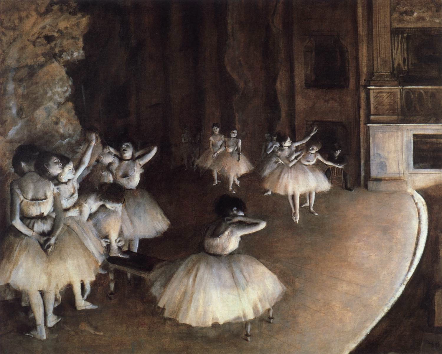 Prova di un balletto sul palco - Musée d'Orsay, Paris